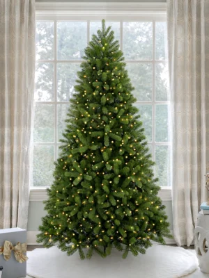 King Douglas Fir Artificial Christmas Tree with LED lights