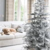 7 feet Noble King Flock with ornaments in home