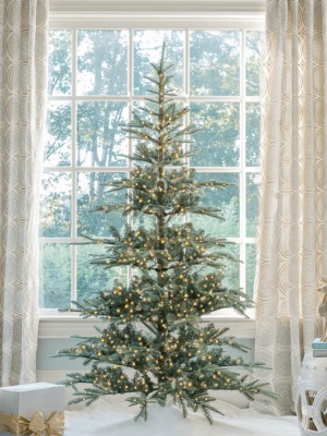 beautiful lux led light up 7 feet king noble fir artificial Christmas tree