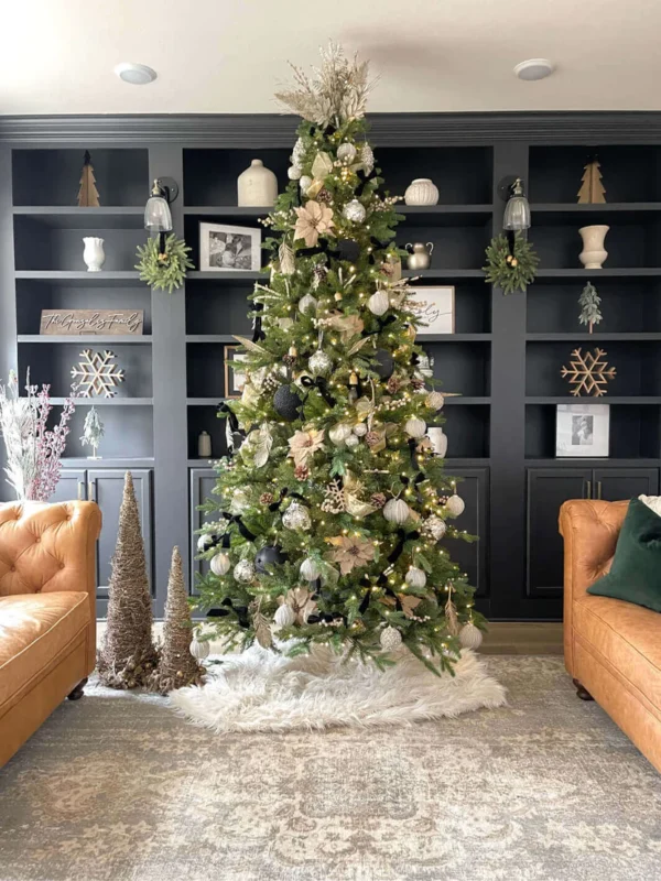 Alpine fir decorated and ow it looks in home