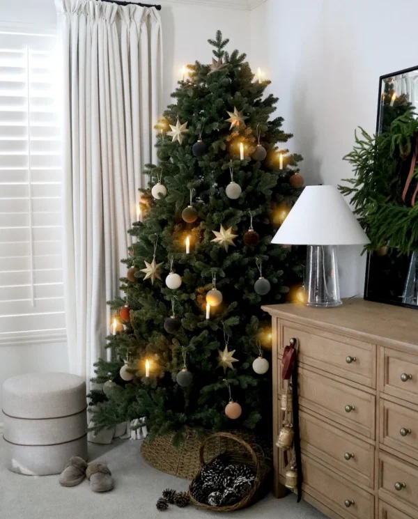 decorated Aspin fir artificial Christmas tree