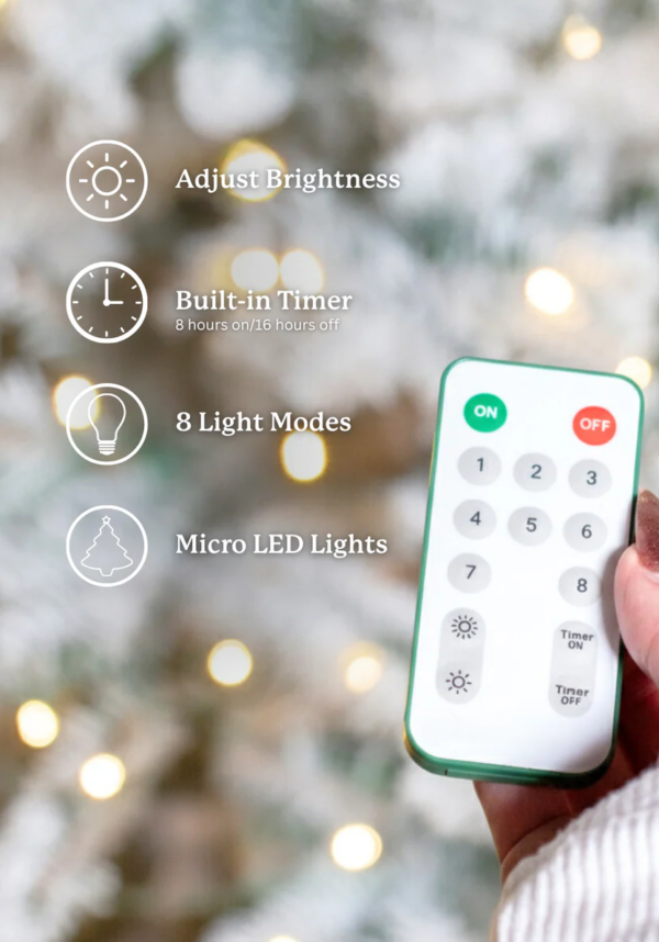 flocked tree remote to control light