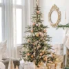King-Noble-Fir-Artificial-Christmas-Tree, decorated and surrounded with gifts