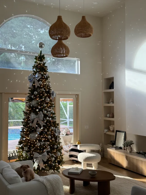 King Douglas Fir Slim artificial Christmas tree as seen in home
