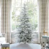 King Noble Flock artificial trees with LED lights