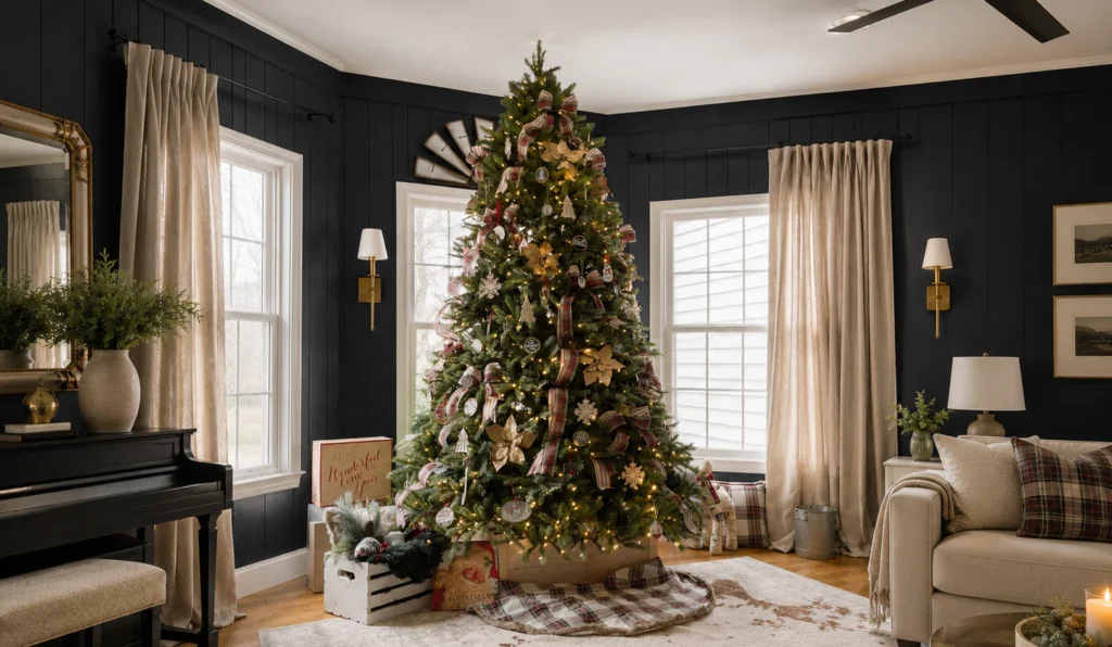 landscape view of King Fraser artificial Christmas Tree