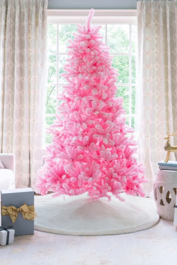 Pink Duchess Flock artificial Christmas
