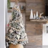 A view of Prince Flock Artificial tree set up and decorated