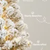 Realistic Tips of Prince Flock Artificial Tree made from Blend of PVC and PE Material