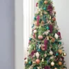 Royal_Fir_Slimdecorated Royal fir slim artificial Christmas tree with ornaments