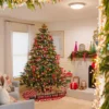 beautifully decorated Rushmore fir artificial Christmas tree in home