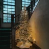 king noble flocked trees styled for the season