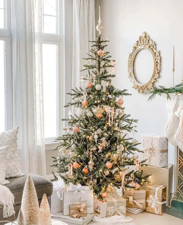 7' King Noble Fir™ Artificial Christmas Tree with 500 Warm White LED Lights