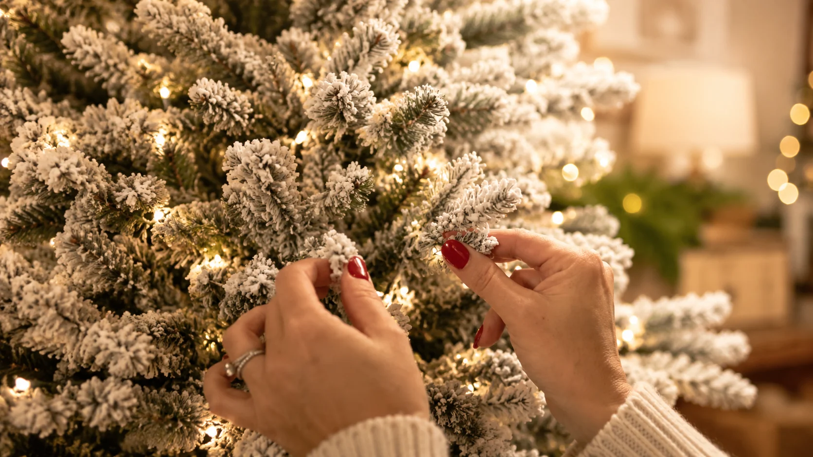 View of Shaping Artificial Christmas tree