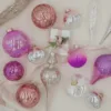 Elegant 30 Piece Purple Glace Ornaments