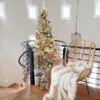 Styled 30 Piece Purple Glace Ornaments lit Artificial Christmas Tree