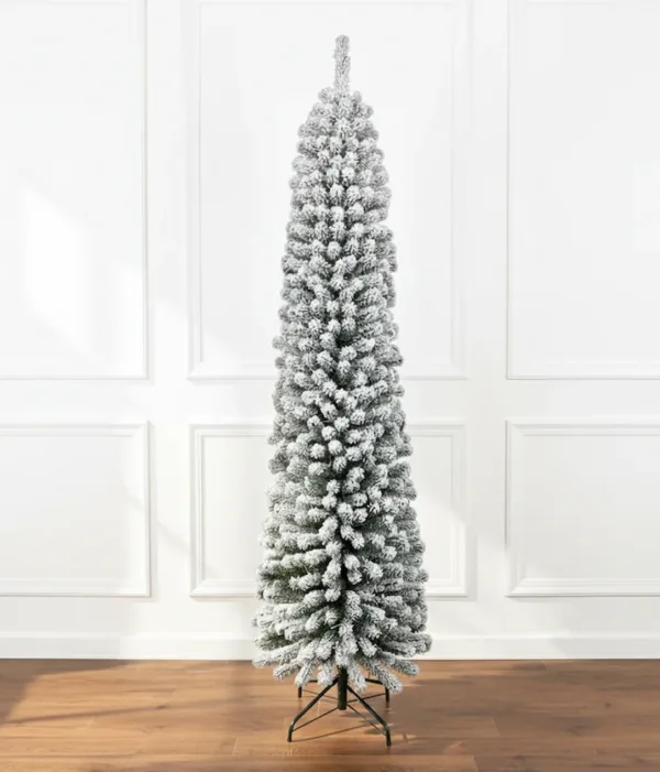 prince flock Pencil shape Artificial Christmas tree set up