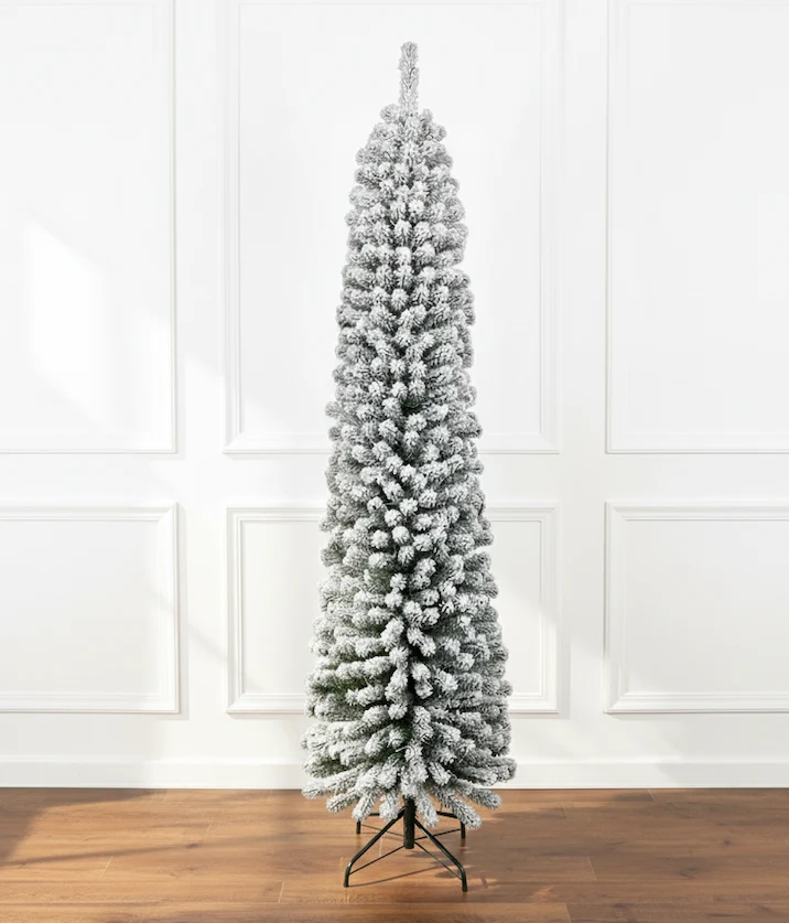 prince flock Pencil shape Artificial Christmas tree set up