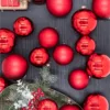 beautiful view of 24 pack Red Essential Glass Ornaments