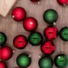 View of Red and Green Shatter Proof Ornaments available at Christmas Jungle