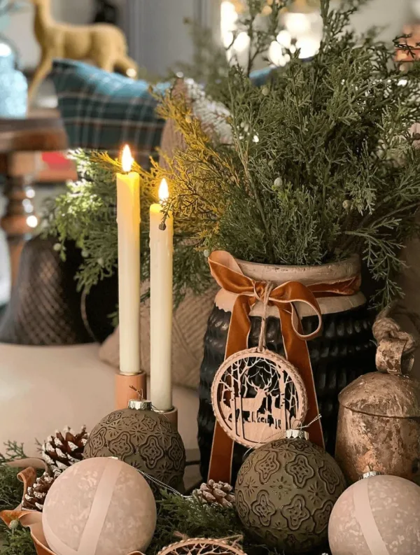 Rustic Reindeer ornament