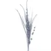 Single artificial Silver Burst Pick with glittery twigs and beaded accents on a white background.