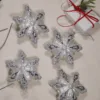Snowflake4pack 4 pieces Snow Flake ornaments with gift for the season