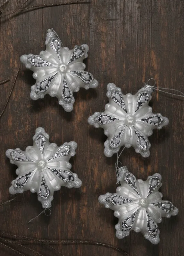 SnowflakeGlass Snow Flake Glass Ornament