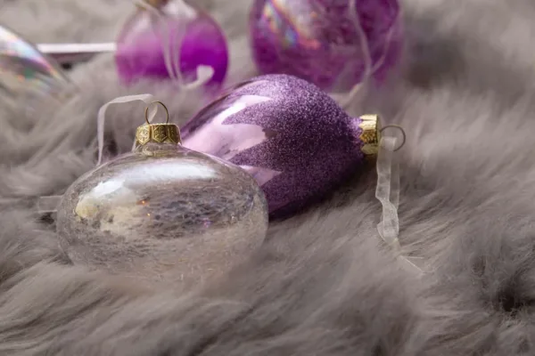 Sweet 30 Piece Purple Glace Ornaments