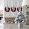 The beauty of White diamond on flock artificial Christmas tree