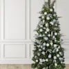 WhiteShatterproofornaments1 White Shatter proof ornaments on Fir Artificial Christmas tree