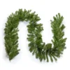 Unlit Cypress Spruce Garland arranged in a curved wave pattern on a white background.
