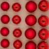 view of Christmas Jungle 24 pack Red Essential Glass Ornaments